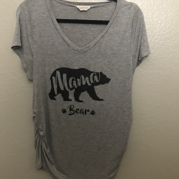 french pastry Tops - Super soft Maternity Mama Bear Tee with Rouching